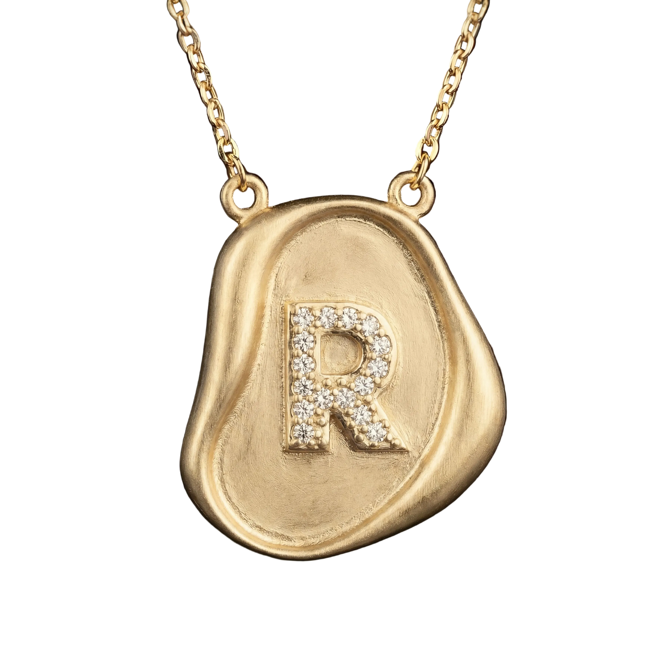 Abstract Wax Seal Initial Pendant