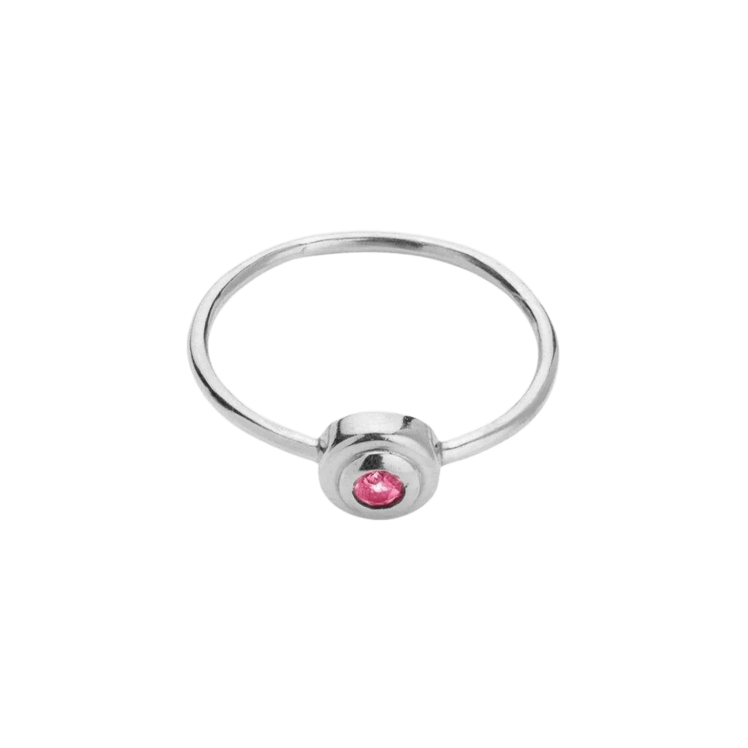 14k gold Rings - Concentric Circles Pink Sapphire Ring - Corvo Jewelry by Lily Raven