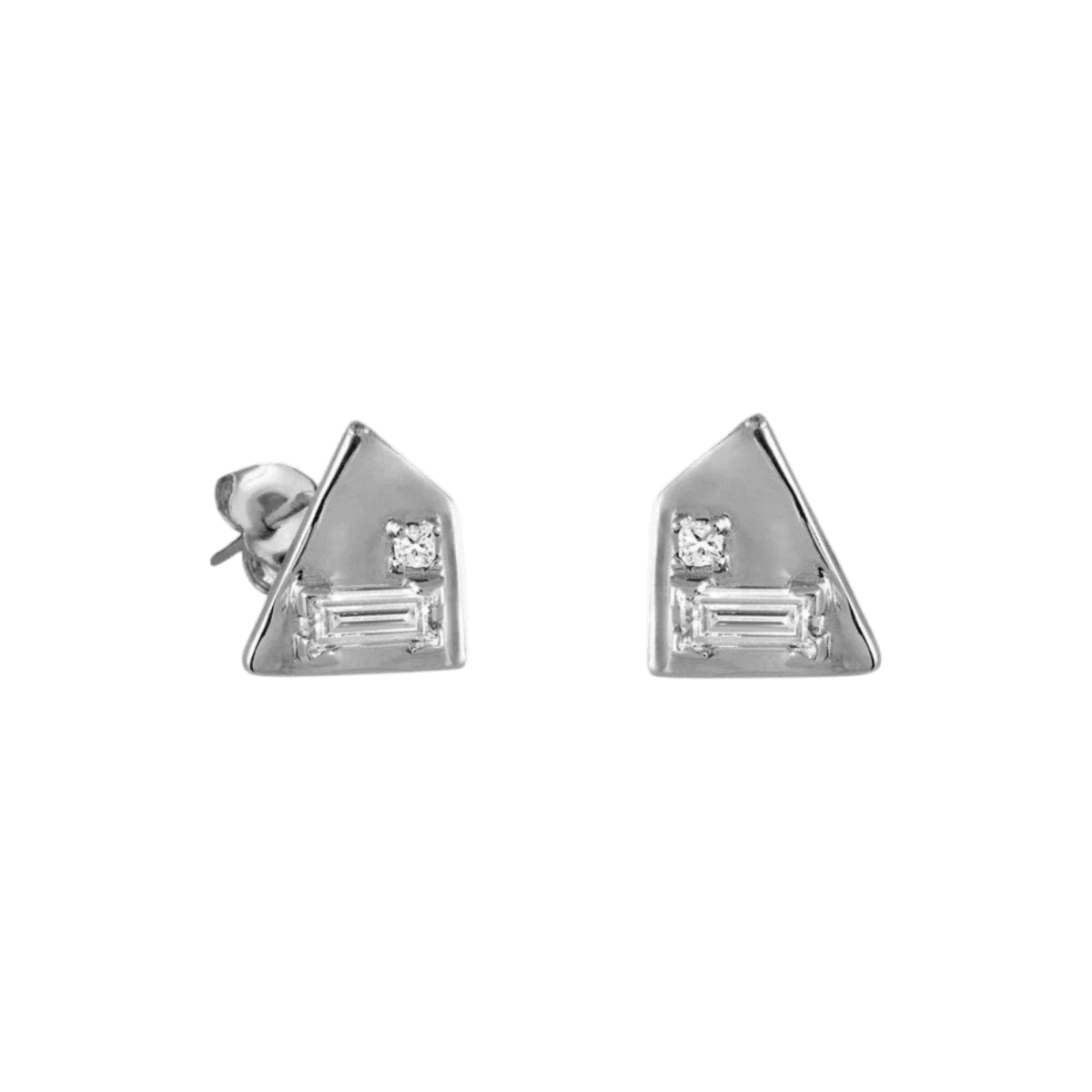 14k gold Earrings - Corvus Diamond Earrings - Corvo Jewelry by Lily Raven