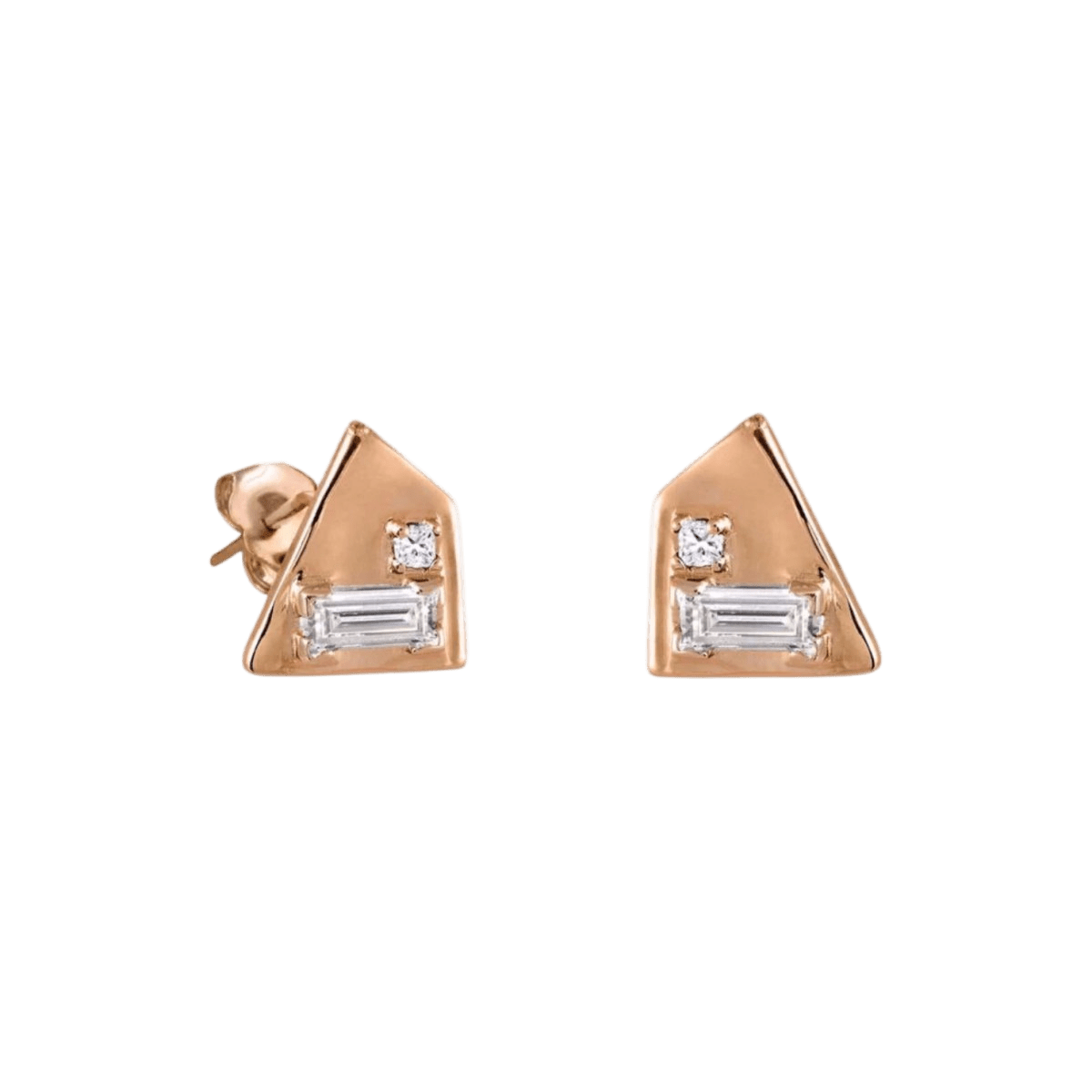 14k gold Earrings - Corvus Diamond Earrings - Corvo Jewelry by Lily Raven