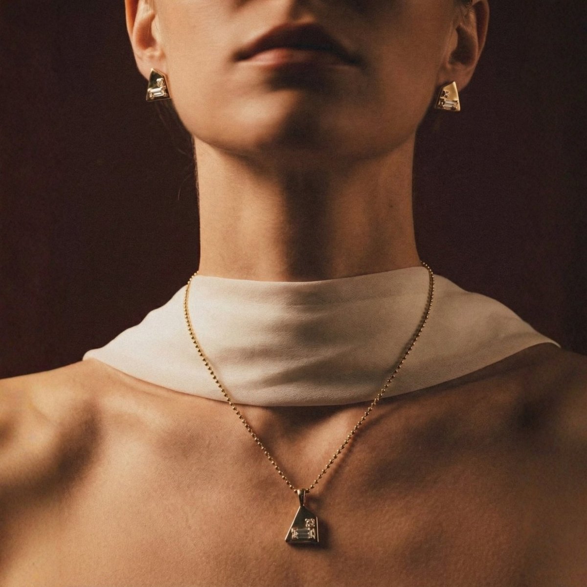 14k gold Necklace - Corvus Diamond Necklace - Corvo Jewelry by Lily Raven