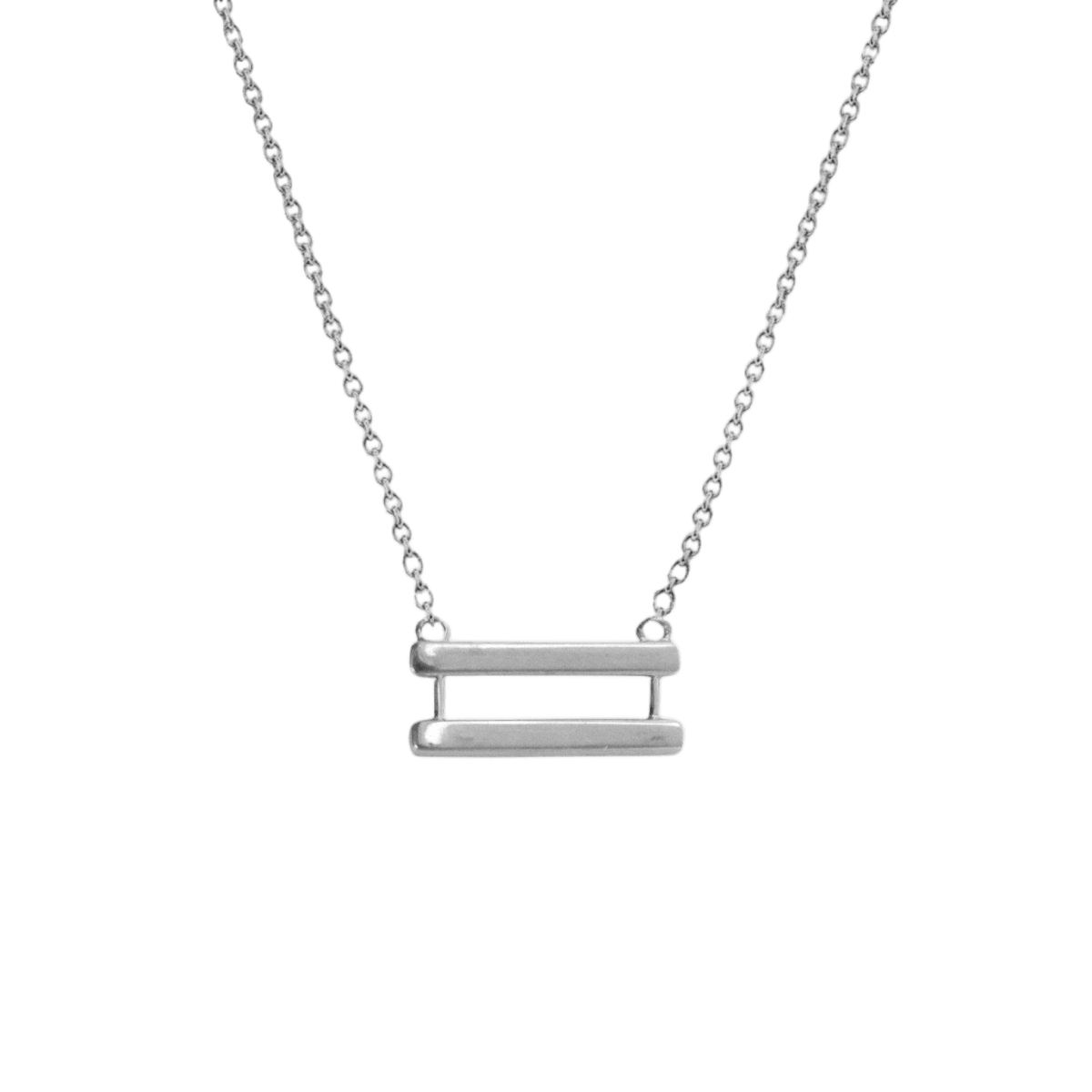 14k gold Necklace - Equality Symbol Necklace - Corvo Jewelry by Lily Raven