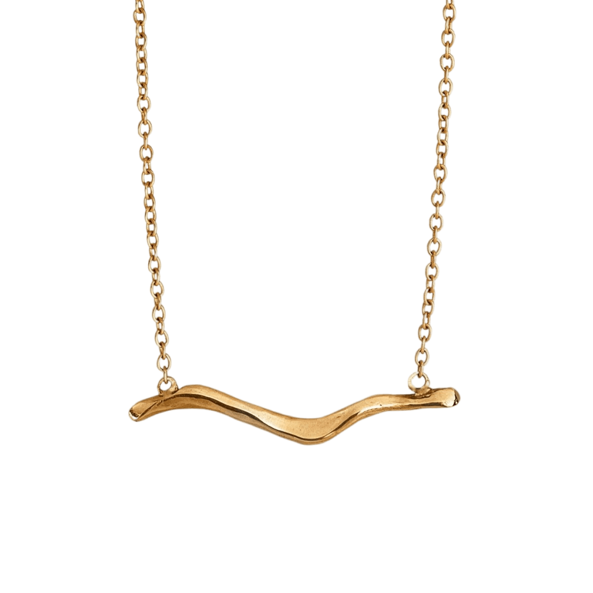 14k gold Necklace - Mighty Oak Branch Necklace - Corvo Jewelry by Lily Raven