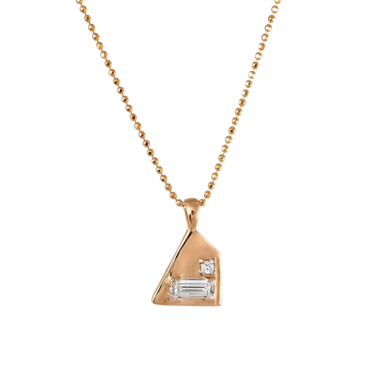 14k gold Necklace - Corvus Diamond Necklace - Corvo Jewelry by Lily Raven