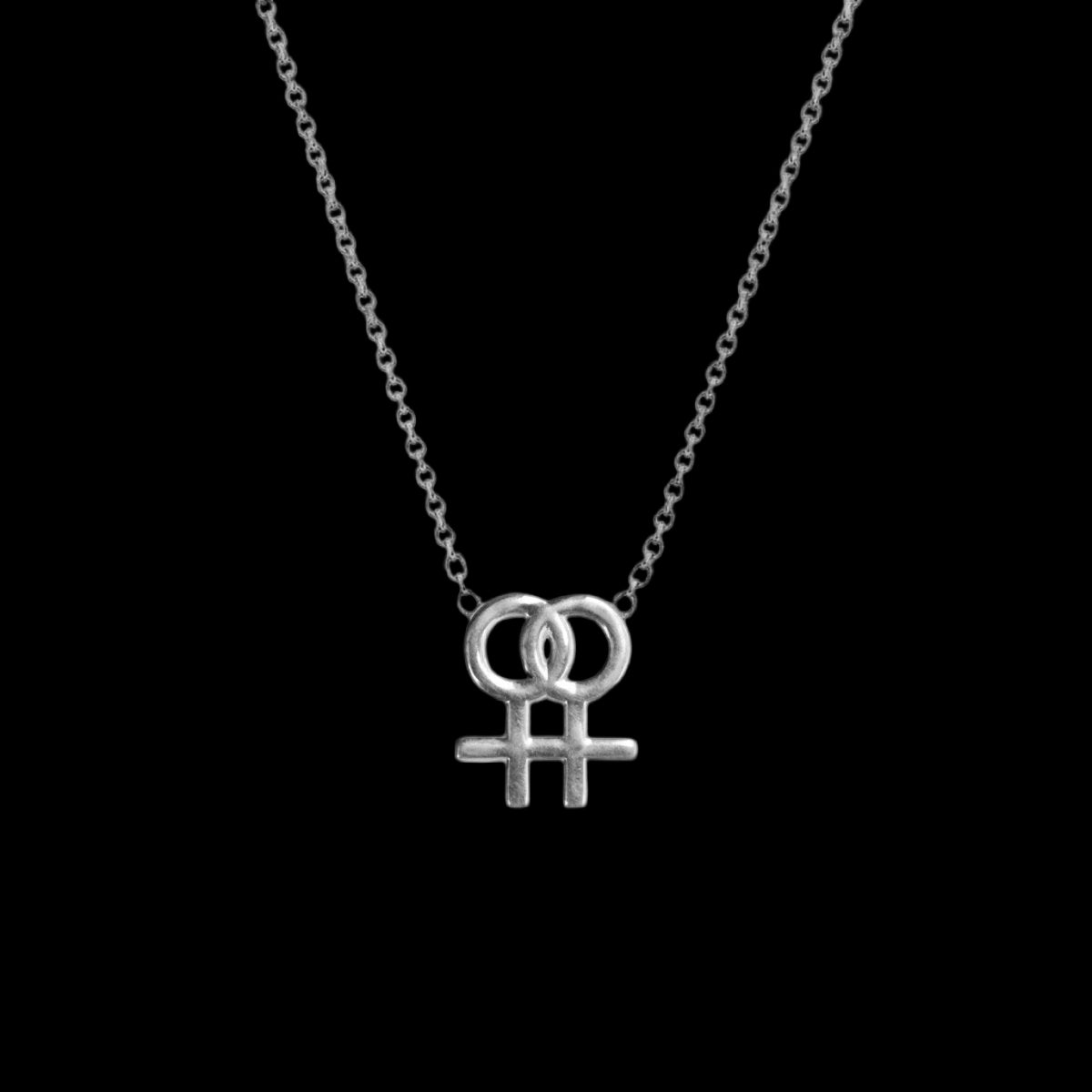 Lesbian Symbol Necklace - Corvo Jewelry By Lily Raven - 14k Gold Jewelry