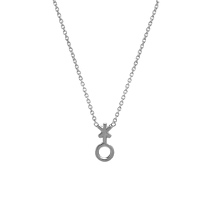 Non-Binary Symbol Necklace - Corvo Jewelry By Lily Raven - 14k Gold Jewelry