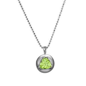 Peridot Solitaire Necklace - Corvo Jewelry By Lily Raven - 14k Gold Jewelry