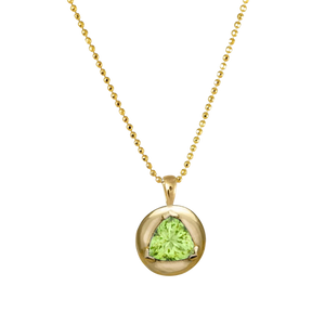 Peridot Solitaire Necklace - Corvo Jewelry By Lily Raven - 14k Gold Jewelry