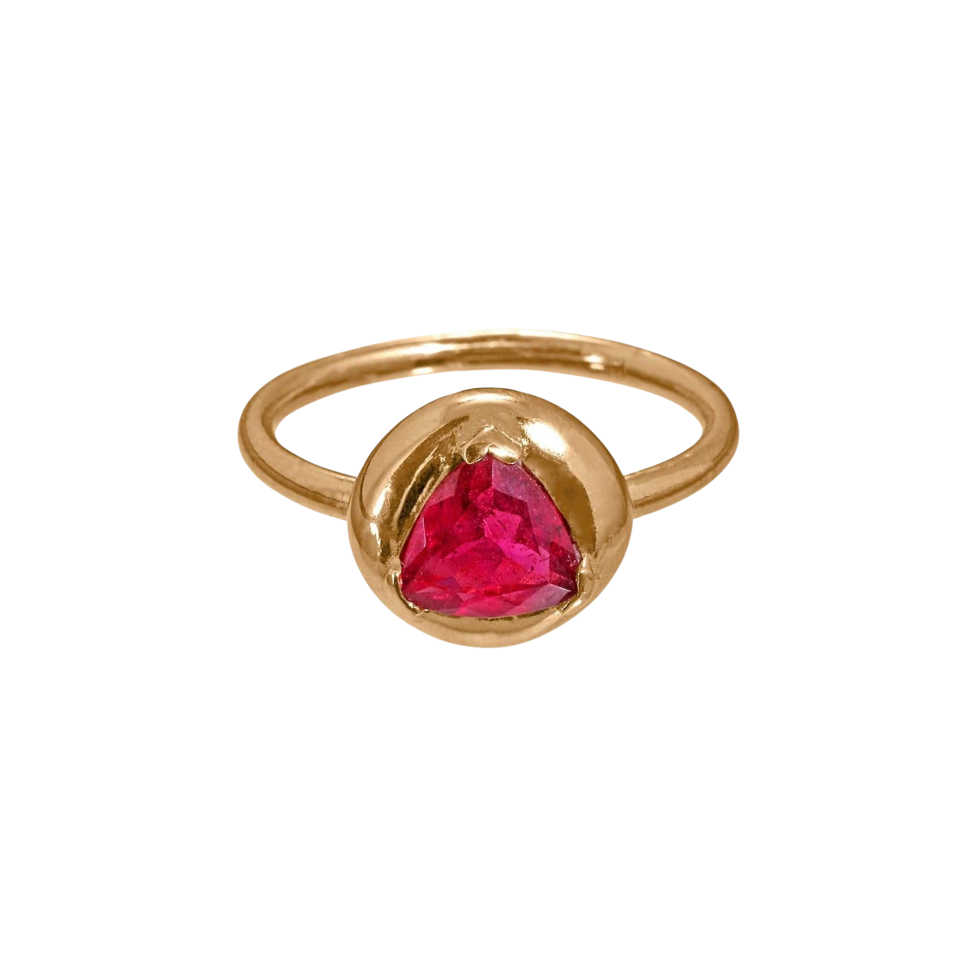 Pink Tourmaline Solitaire Ring - Corvo Jewelry By Lily Raven - 14k Gold Jewelry