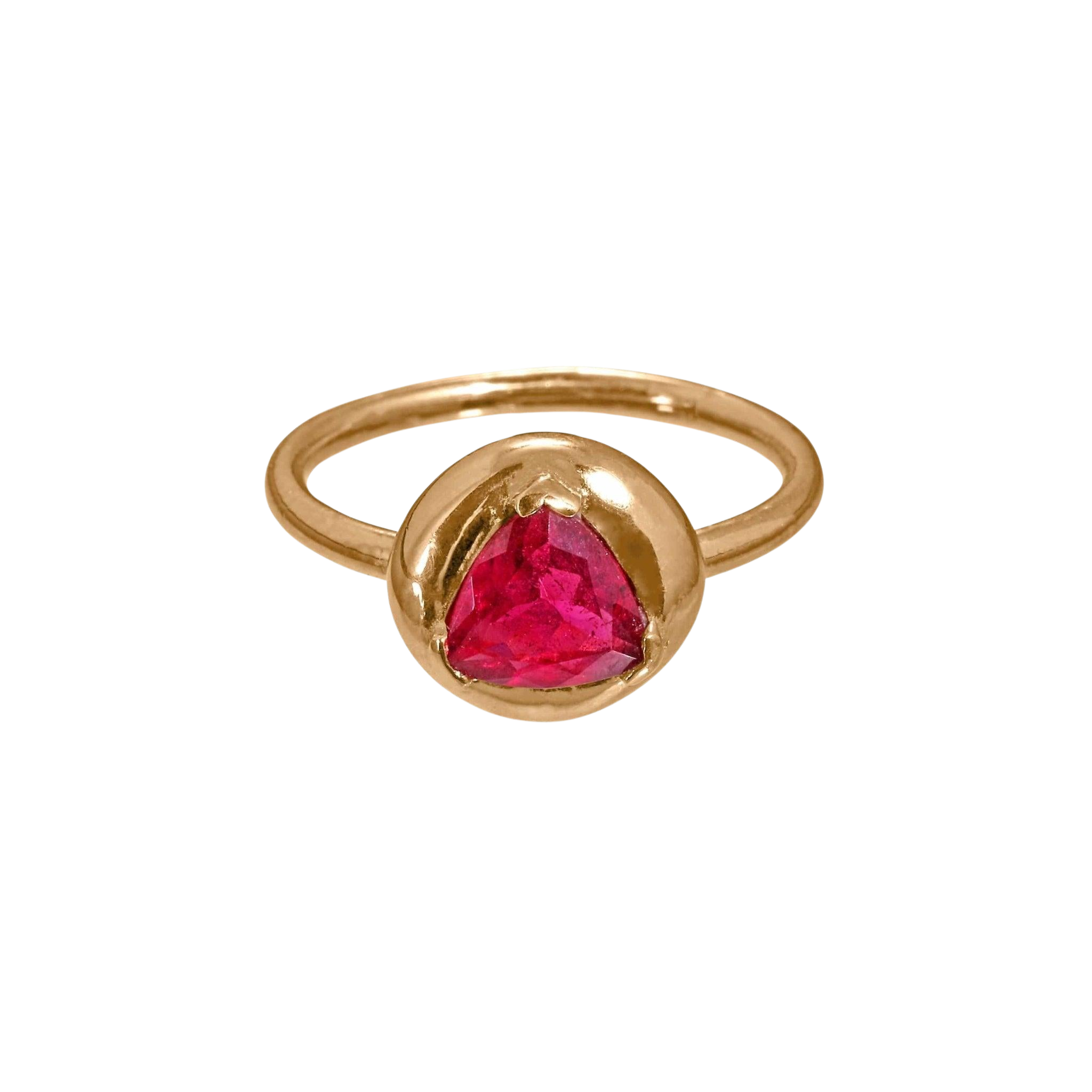 Pink Tourmaline Solitaire Ring - Corvo Jewelry By Lily Raven - 14k Gold Jewelry