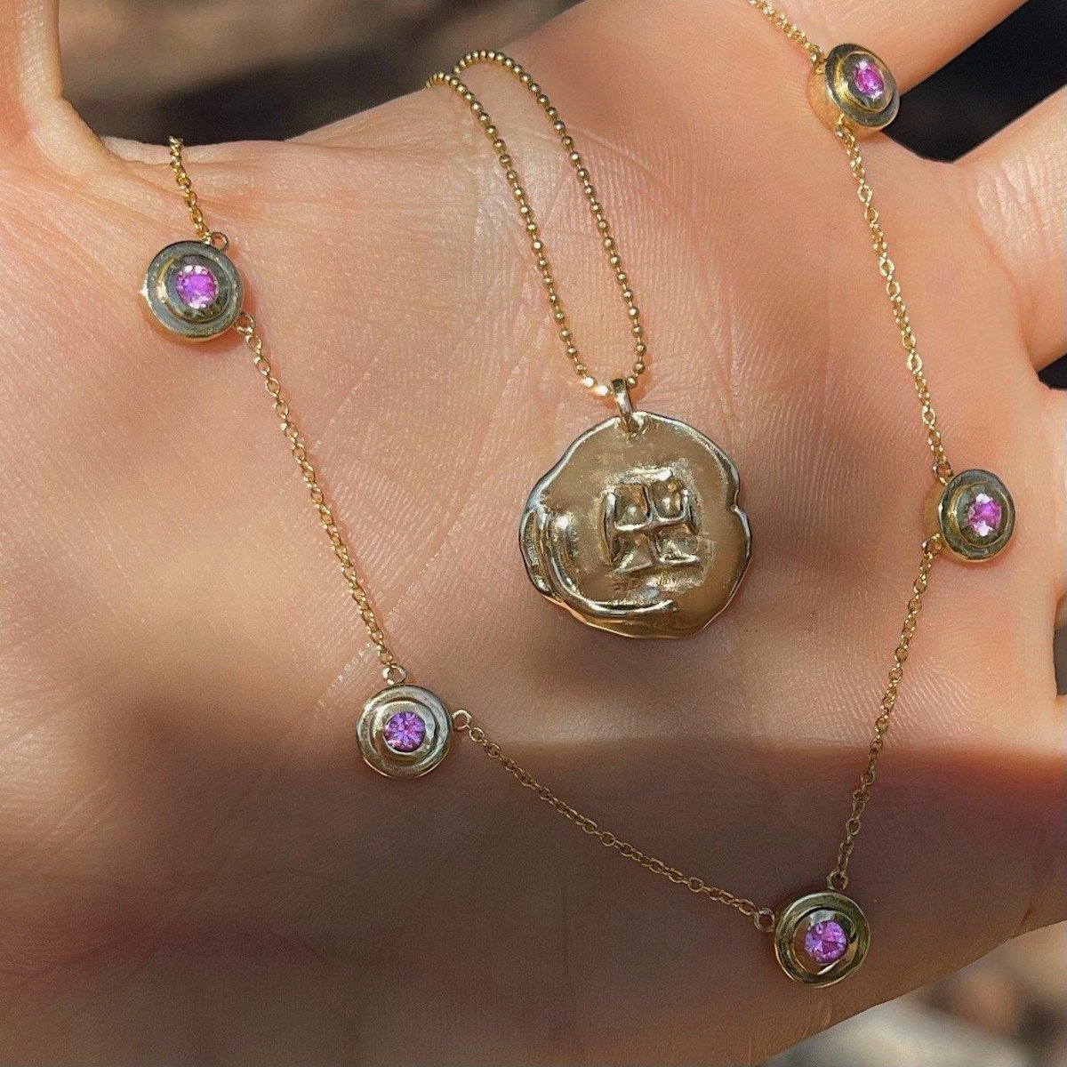 Ancient Medallion Coin - Corvo Jewelry By Lily Raven - 14k Gold Jewelry