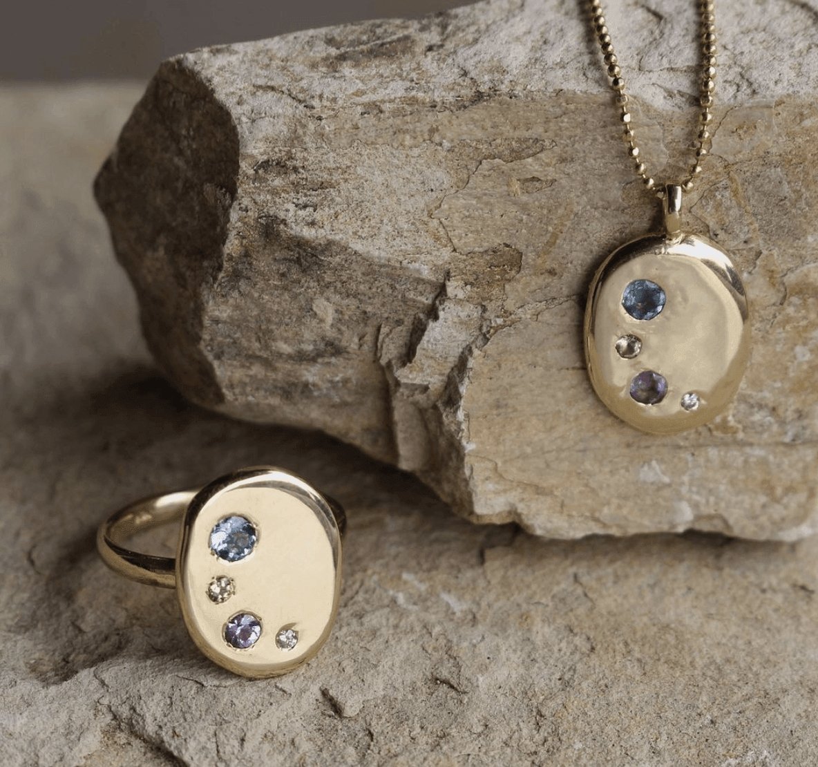 14k gold Rings - Worlds Away Ring - Corvo Jewelry by Lily Raven