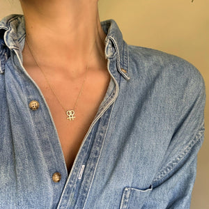 Lesbian Symbol Necklace - Corvo Jewelry By Lily Raven - 14k Gold Jewelry