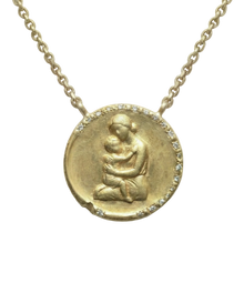 A Mother’s Embrace Ancient Diamond Coin Necklace