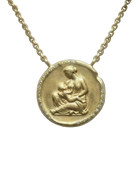 Motherhood Ancient Diamond Coin Necklace