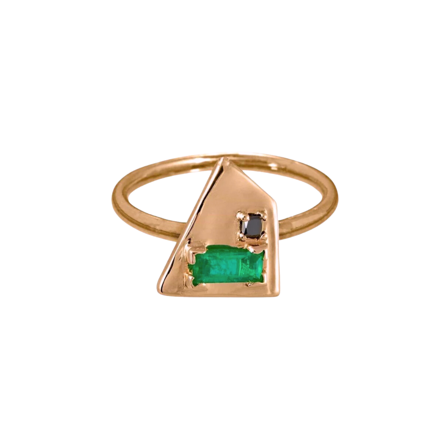 Corvus Emerald and Black Diamond Ring