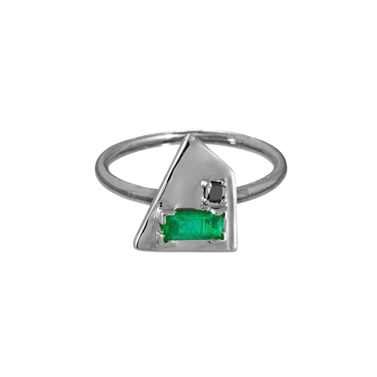 Corvus Emerald and Black Diamond Ring