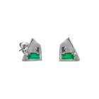 Corvus Emerald and Black Diamond Earrings