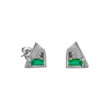 Corvus Emerald and Black Diamond Earrings