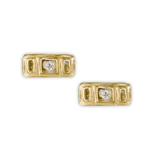 Petite Diamond Rectangle Studs