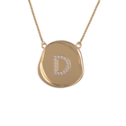 Round Wax Seal Initial Pendant