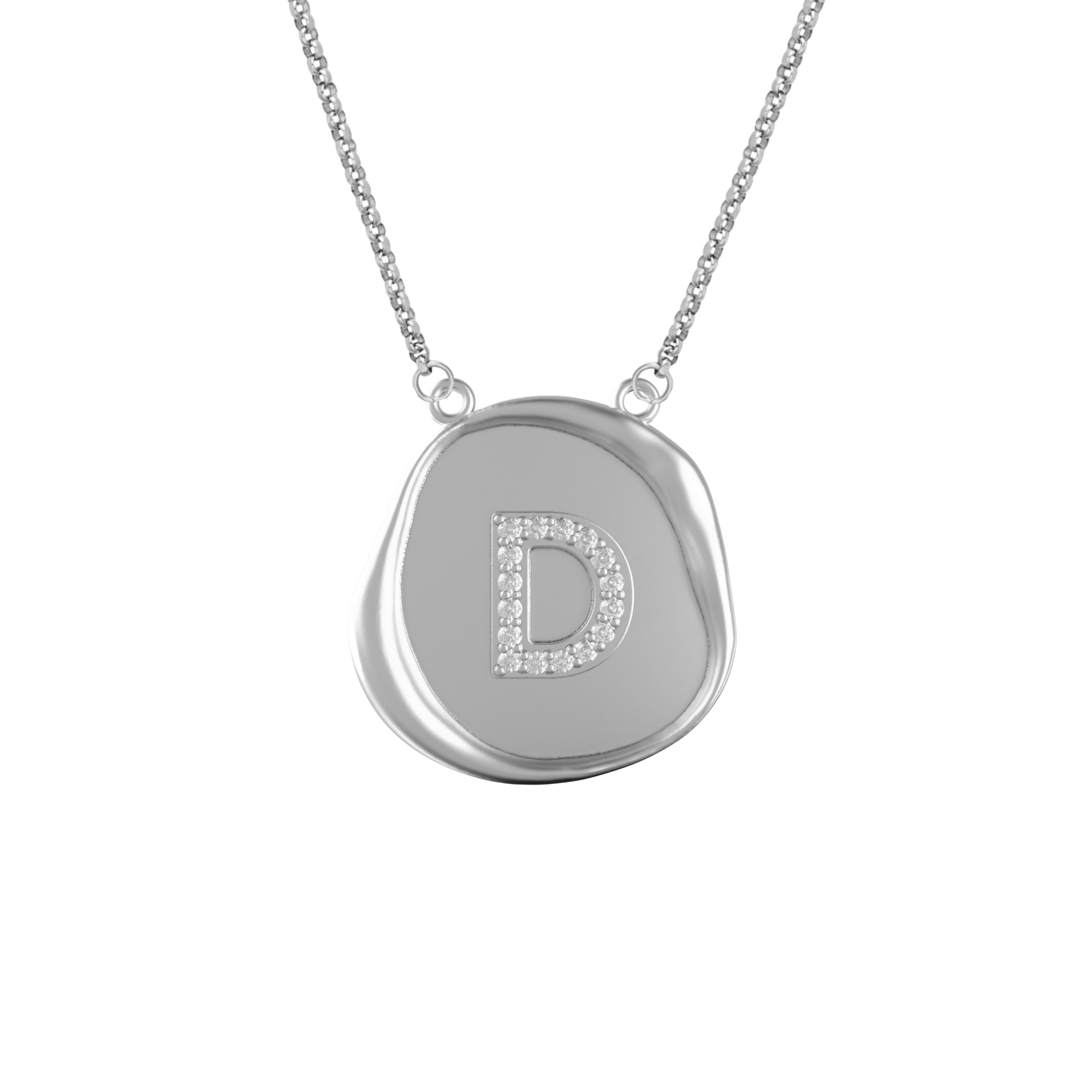 Round Wax Seal Initial Pendant