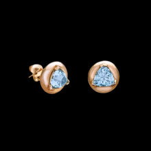 Aquamarine Solitaire Earrings - Corvo Jewelry By Lily Raven - 14k Gold Jewelry