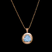 Aquamarine Solitaire Necklace - Corvo Jewelry By Lily Raven - 14k Gold Jewelry