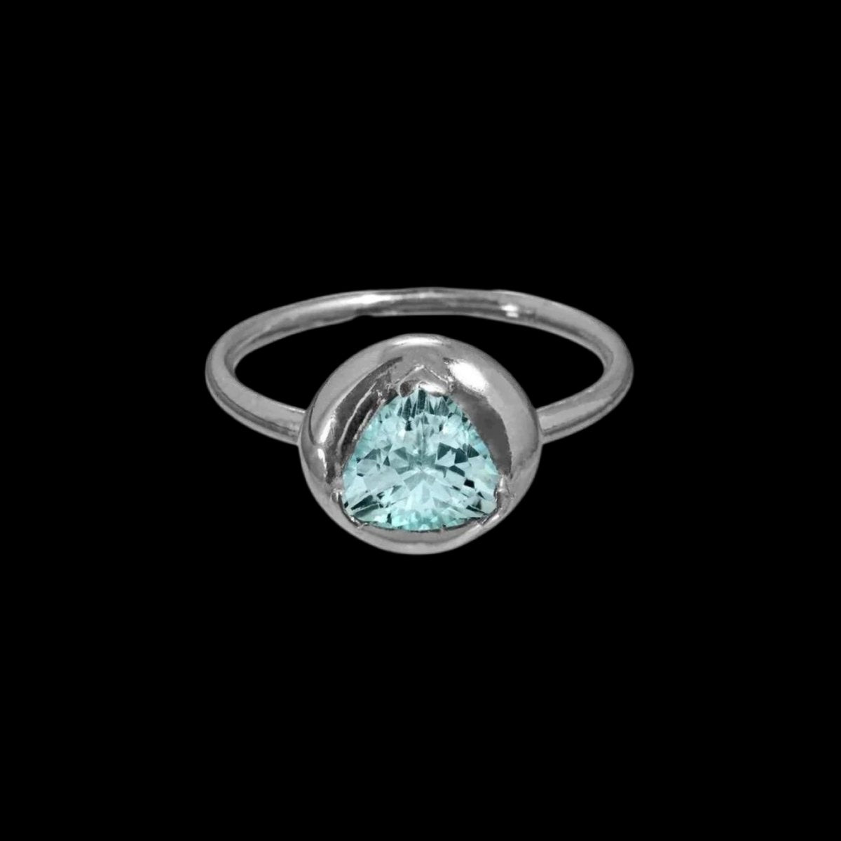 Aquamarine Solitaire Ring - Corvo Jewelry By Lily Raven - 14k Gold Jewelry