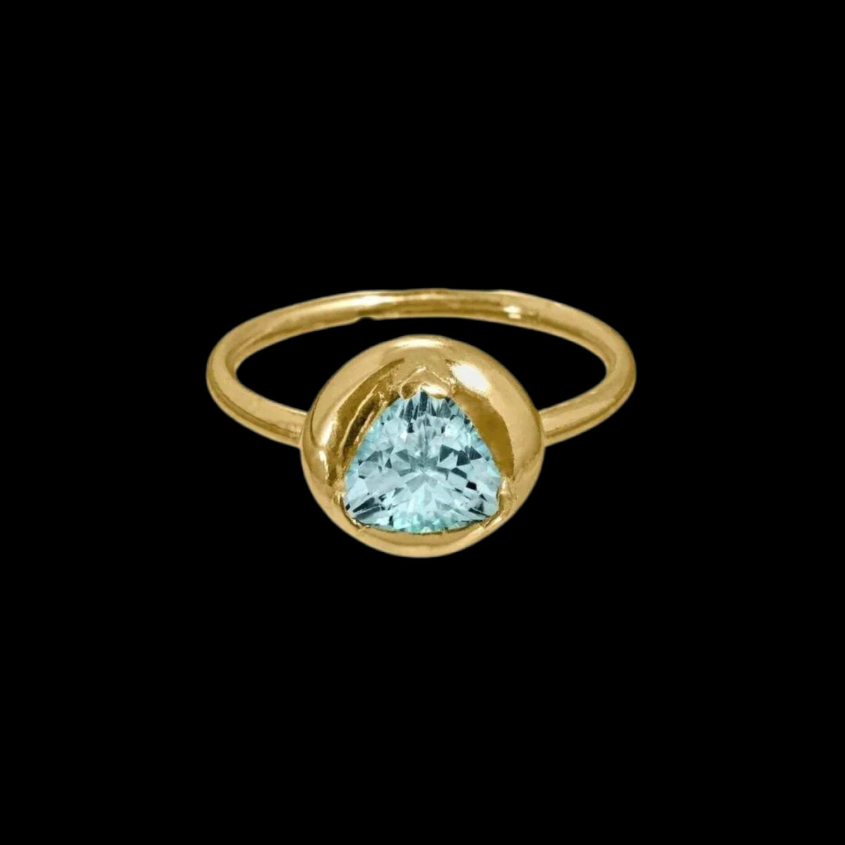 Aquamarine Solitaire Ring - Corvo Jewelry By Lily Raven - 14k Gold Jewelry