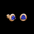 Blue Sapphire Solitaire Earrings - Corvo Jewelry By Lily Raven - 14k Gold Jewelry