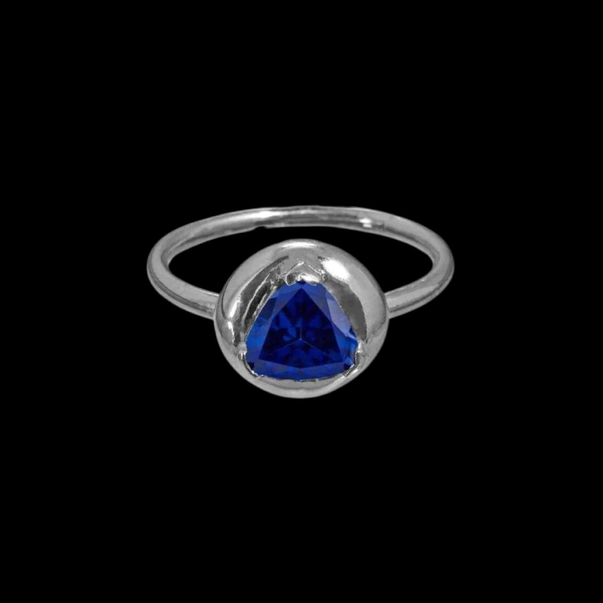 Blue Sapphire Solitaire Ring - Corvo Jewelry By Lily Raven - 14k Gold Jewelry