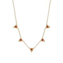 Triangle Citrine Station Necklace