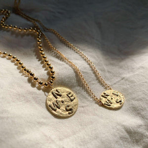 Compass Coin Necklace - Corvo Jewelry By Lily Raven - 14k Gold Jewelry