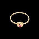 Concentric Circles Pink Sapphire Ring - Corvo Jewelry By Lily Raven - 14k Gold Jewelry