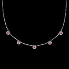 Concentric Circles Pink Sapphire Station Necklace - Corvo Jewelry By Lily Raven - 14k Gold Jewelry