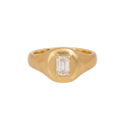 14k gold Rings - Cecilia Baguette Diamond Ring - Corvo Jewelry by Lily Raven