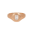 14k gold Rings - Cecilia Baguette Diamond Ring - Corvo Jewelry by Lily Raven