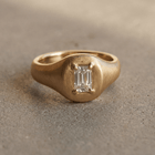 14k gold Rings - Cecilia Baguette Diamond Ring - Corvo Jewelry by Lily Raven