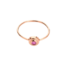 14k gold Rings - Concentric Circles Pink Sapphire Ring - Corvo Jewelry by Lily Raven
