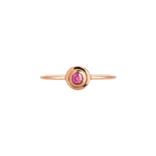 14k gold Rings - Concentric Circles Pink Sapphire Ring - Corvo Jewelry by Lily Raven