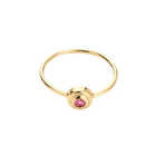 14k gold Rings - Concentric Circles Pink Sapphire Ring - Corvo Jewelry by Lily Raven
