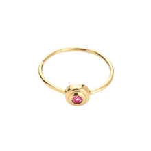 14k gold Rings - Concentric Circles Pink Sapphire Ring - Corvo Jewelry by Lily Raven