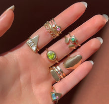 14k gold Rings - Concentric Circles Pink Sapphire Ring - Corvo Jewelry by Lily Raven