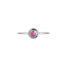 14k gold Rings - Concentric Circles Pink Sapphire Ring - Corvo Jewelry by Lily Raven