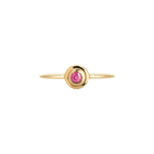 14k gold Rings - Concentric Circles Pink Sapphire Ring - Corvo Jewelry by Lily Raven