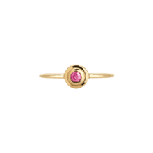 14k gold Rings - Concentric Circles Pink Sapphire Ring - Corvo Jewelry by Lily Raven
