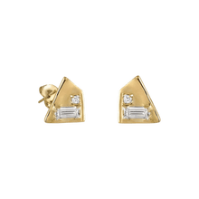 14k gold Earrings - Corvus Diamond Earrings - Corvo Jewelry by Lily Raven