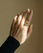 14k gold Rings - Corvus Diamond Ring - Corvo Jewelry by Lily Raven