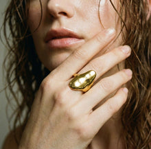 14k gold Rings - Dripping Gold Ring - Corvo Jewelry by Lily Raven